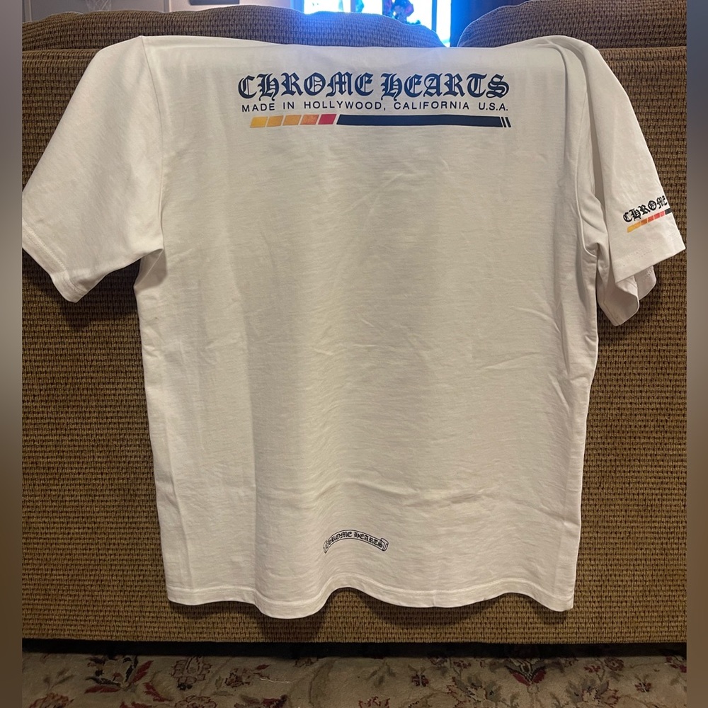 Extra large white chrome hearts “boost” tee shirt